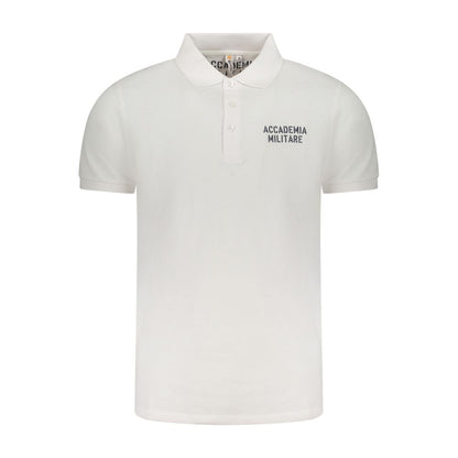Accademia Militare White Cotton Polo Shirt