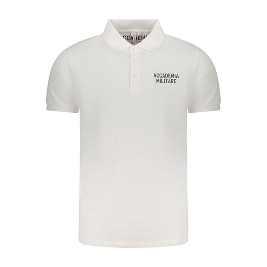 Accademia Militare White Cotton Polo Shirt