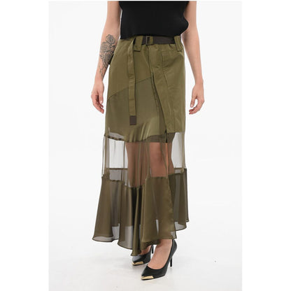 Sacai Asymmetric Skirt with Sheer Detail