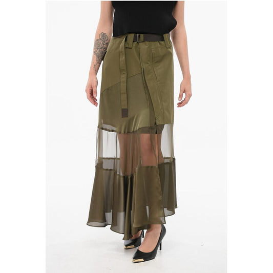 Sacai Asymmetric Skirt with Sheer Detail