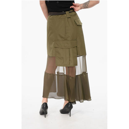 Sacai Asymmetric Skirt with Sheer Detail
