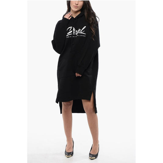 Diesel Asymmetrical Cut D-ILSE ITALICO Sweat Dress with Side Split