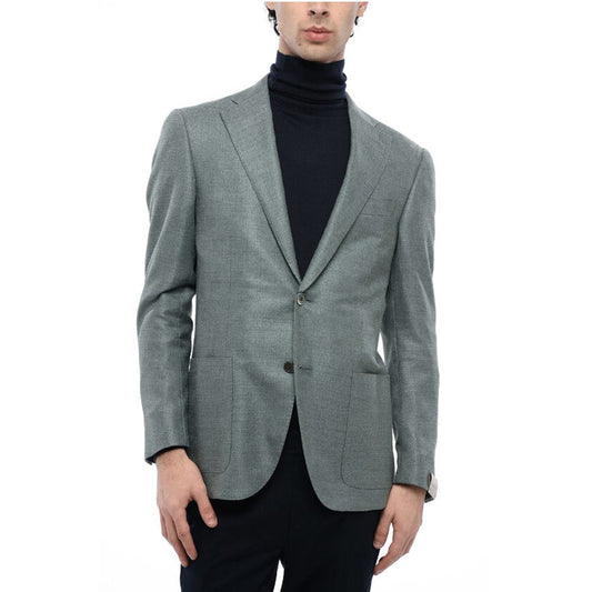 Corneliani Half-lined Silk Blend Blazer with Patch Pockets