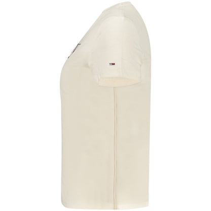 Tommy Hilfiger Beige Cotton Tops & T-Shirt