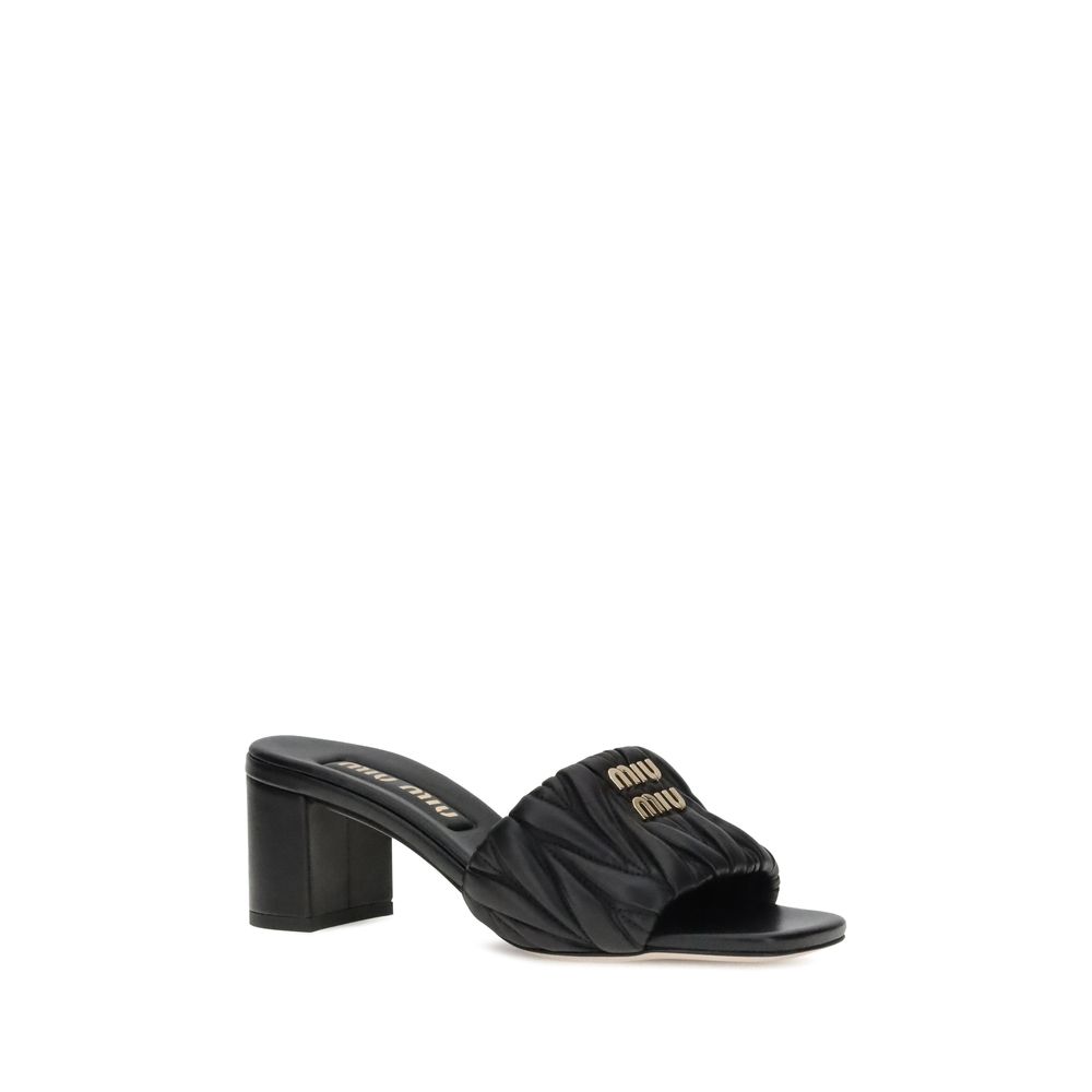 Miu Miu Logoed Sandals