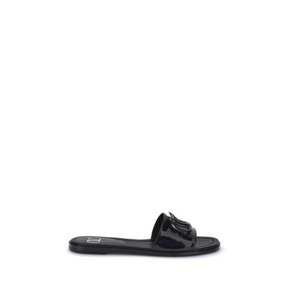 Valentino Garavani Patent leathe VLogo slide Sandals