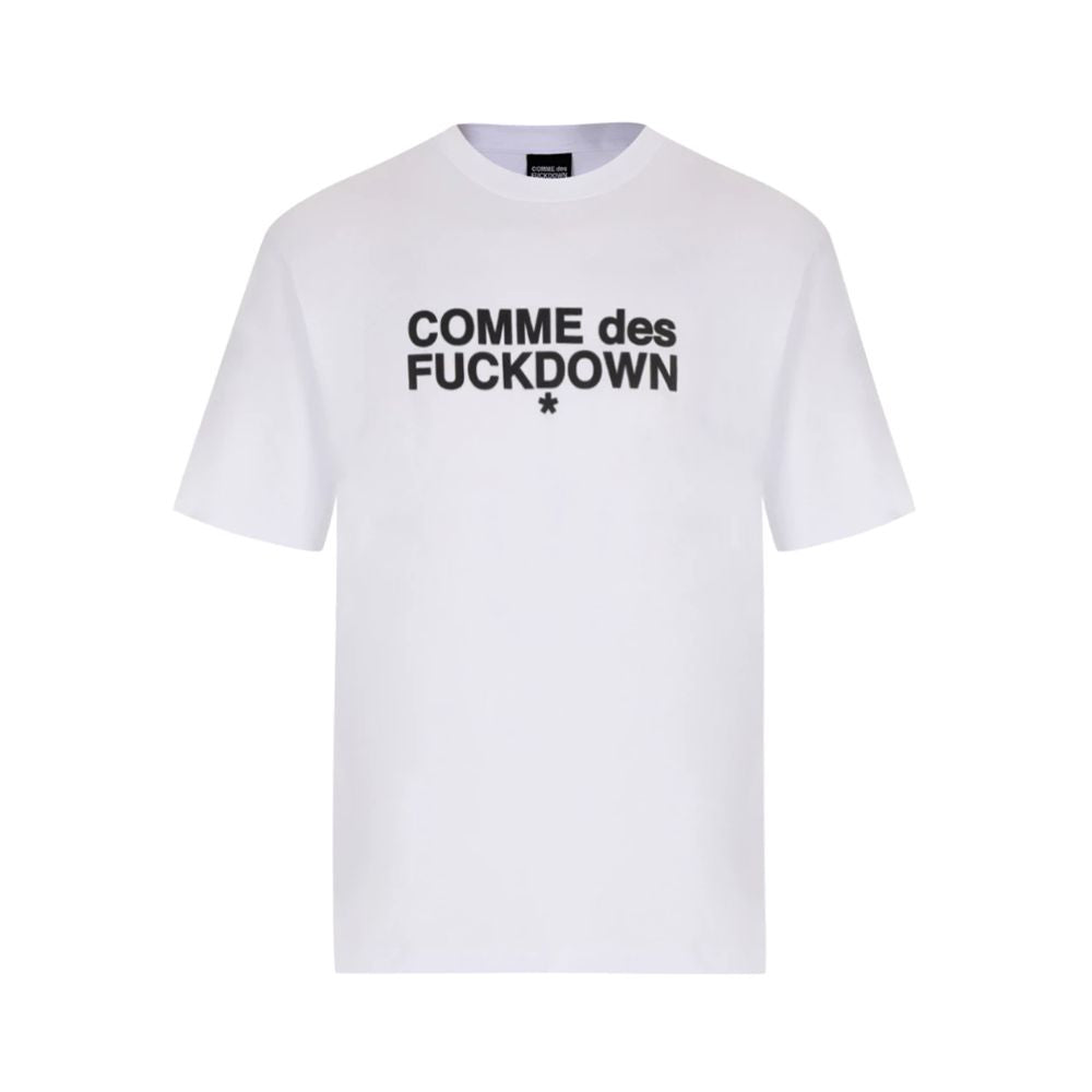 Comme Des Fuckdown White Cotton T-Shirt