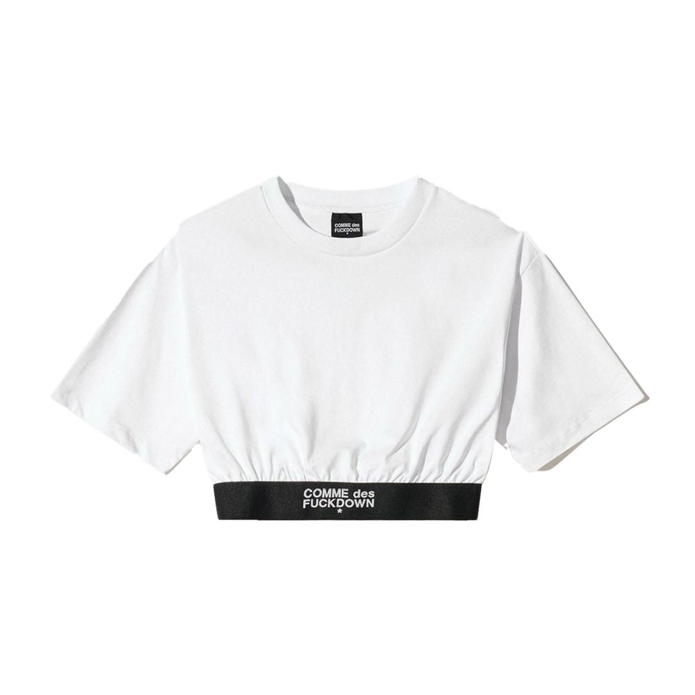 Comme Des Fuckdown White Cotton Tops & T-Shirt
