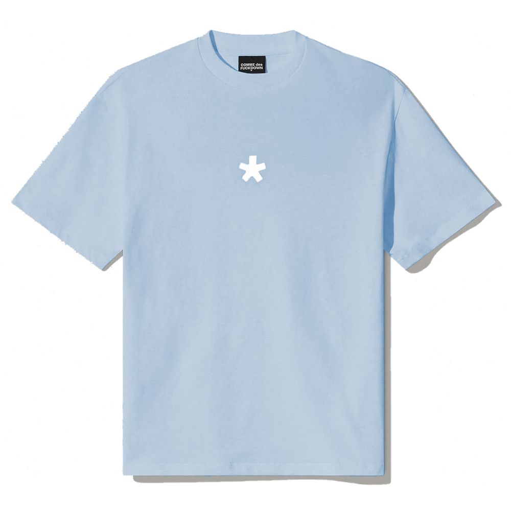 Comme Des Fuckdown Blue Cotton Tops & T-Shirt