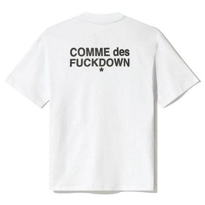 Comme Des Fuckdown White Cotton Tops & T-Shirt