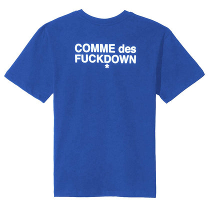 Comme Des Fuckdown Blue Cotton Tops & T-Shirt