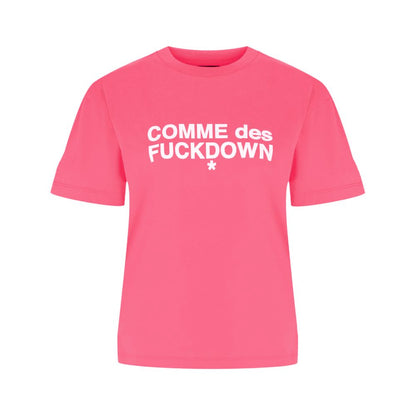 Comme Des Fuckdown Pink Cotton Tops & T-Shirt