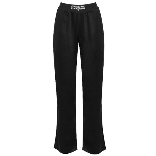 Comme Des Fuckdown Black Polyester Jeans & Pant