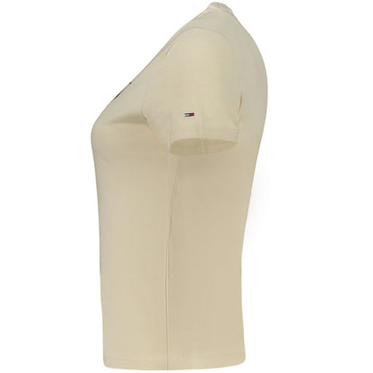 Tommy Hilfiger Beige Cotton Tops & T-Shirt