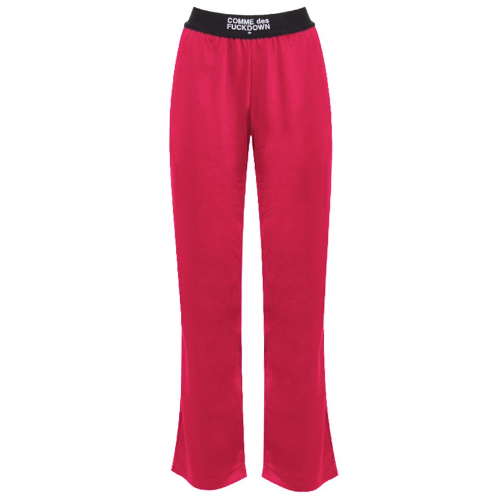 Comme Des Fuckdown Fuchsia Polyester Jeans & Pant