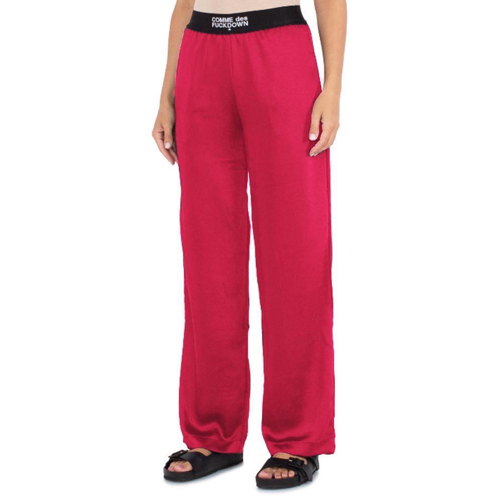 Comme Des Fuckdown Fuchsia Polyester Jeans & Pant