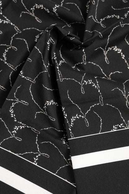 Dolce & Gabbana Black White Printed Square Men Foulard Scarf