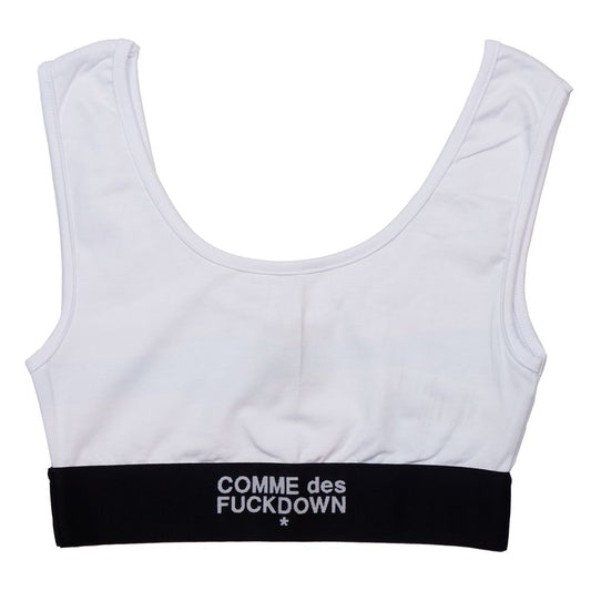 Comme Des Fuckdown White Cotton Tops & T-Shirt