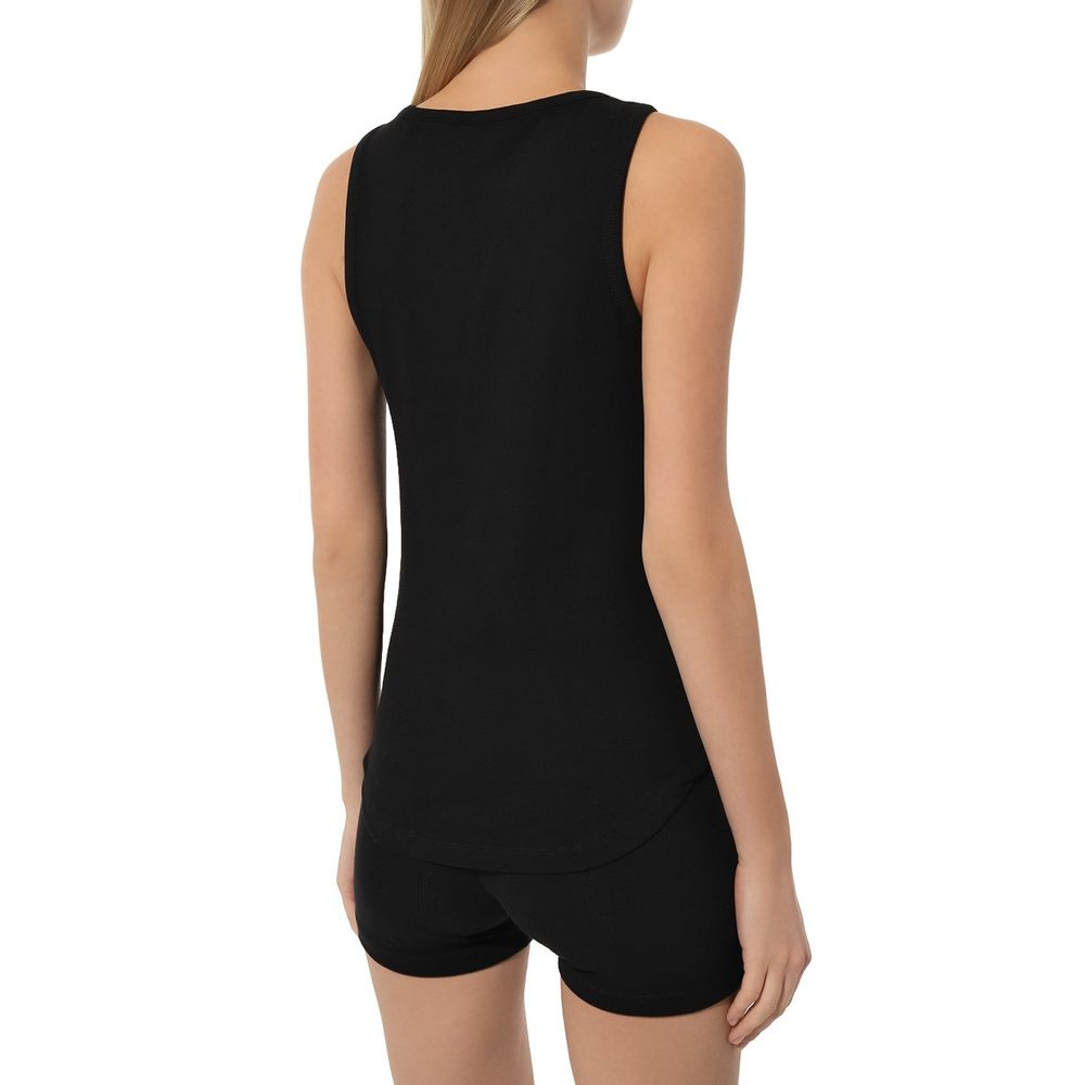 Comme Des Fuckdown Black Cotton Tops & T-Shirt