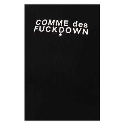 Comme Des Fuckdown Black Cotton Tops & T-Shirt