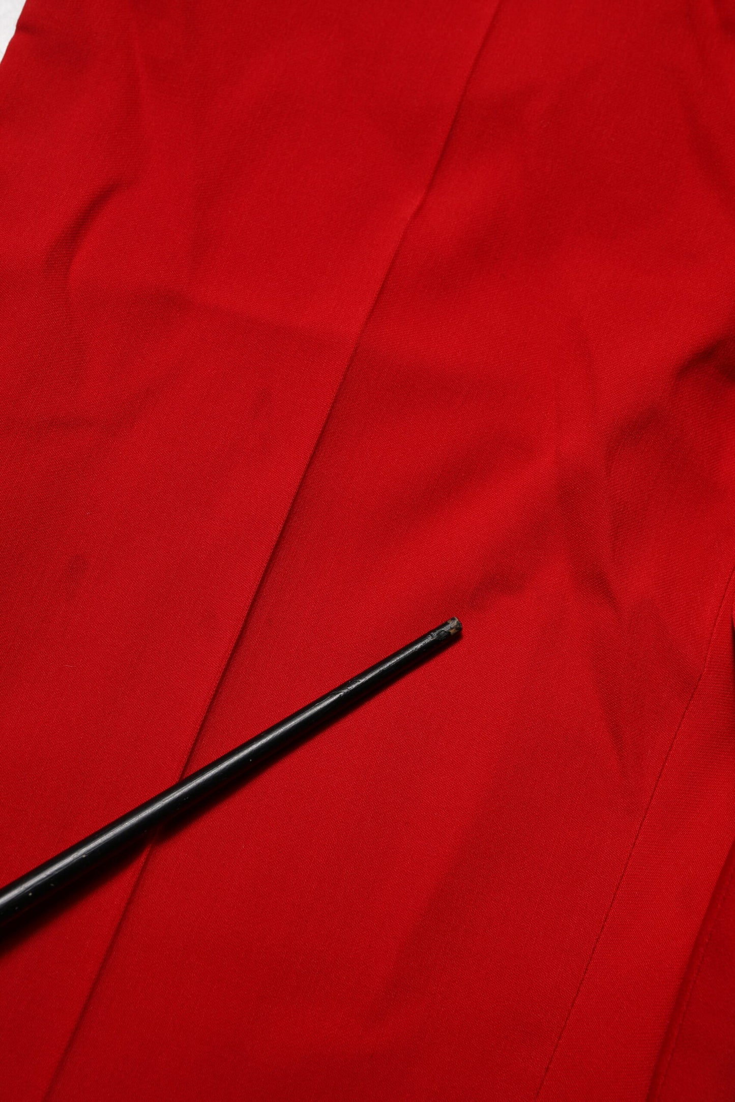 Dolce & Gabbana Red Wool Mid Waisted Tapered Pants