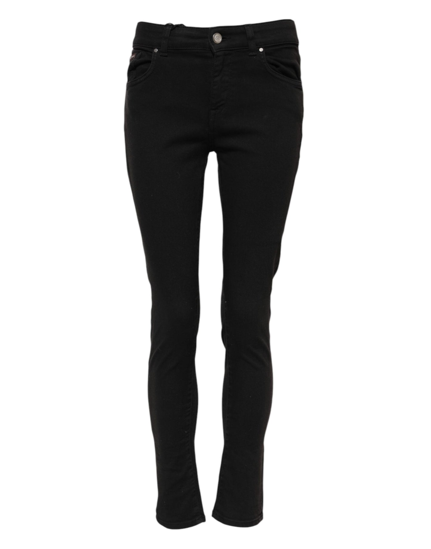 Dolce & Gabbana Black Cotton Skinny Mid Waisted Denim Jeans