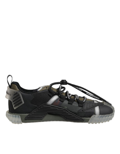 Dolce & Gabbana Black Lace Up Low Top NS1 Sneakers Shoes