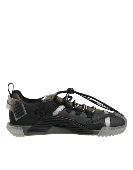 Dolce & Gabbana Black Lace Up Low Top NS1 Sneakers Shoes