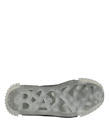 Dolce & Gabbana Black Lace Up Low Top NS1 Sneakers Shoes