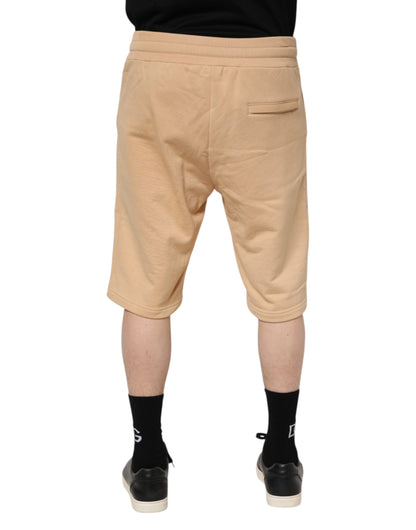 Dolce & Gabbana Yellow Cotton Men Bermuda Sweatshorts Shorts