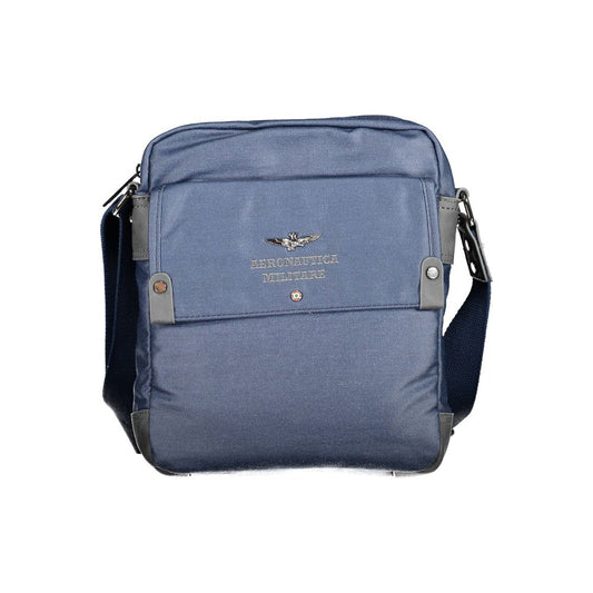 Aeronautica Militare Blue Cotton Shoulder Bag