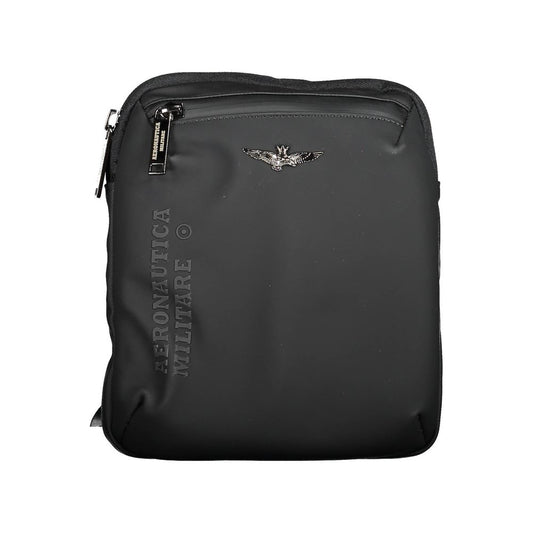 Aeronautica Militare Black Polyester Shoulder Bag