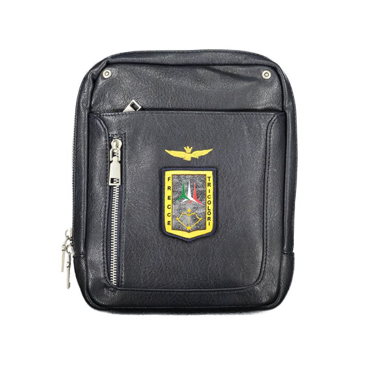 Aeronautica Militare Blue Polyester Shoulder Bag