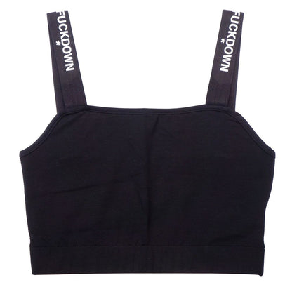 Comme Des Fuckdown Black Cotton Tops & T-Shirt
