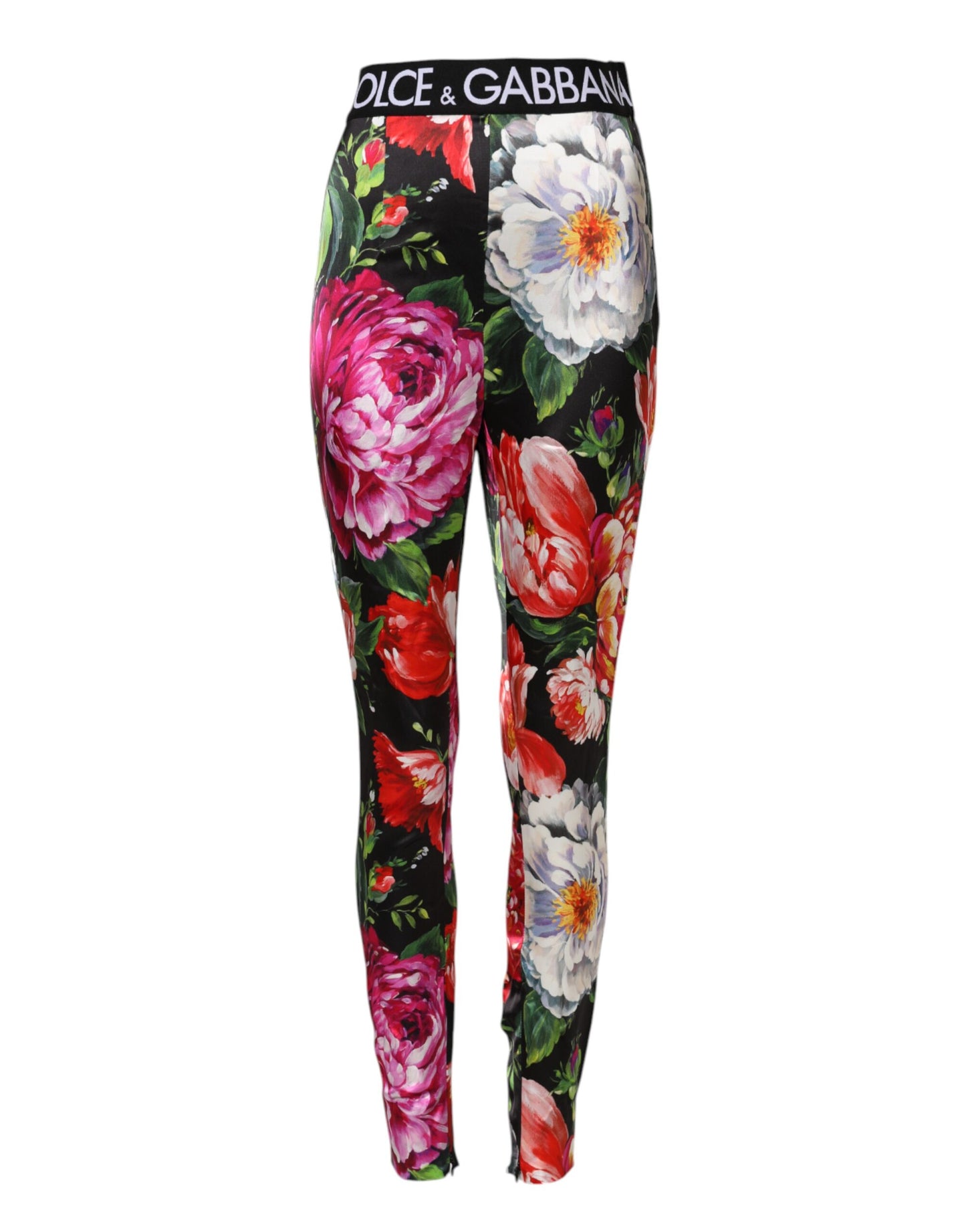 Dolce & Gabbana Multicolor Floral Legging Stretch Waist Pants