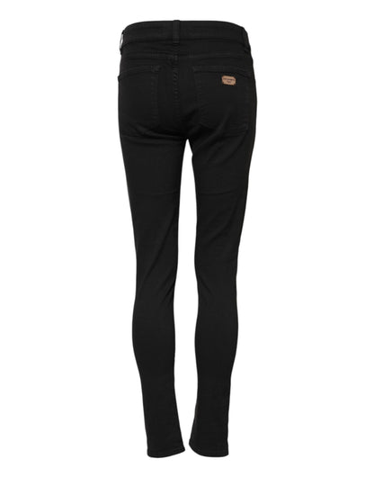 Dolce & Gabbana Black Cotton Stretch Slim Fit Denim Jeans