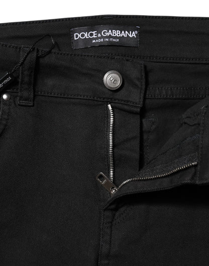 Dolce & Gabbana Black Cotton Stretch Slim Fit Denim Jeans