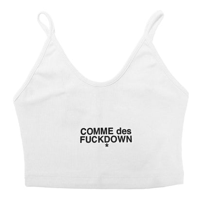 Comme Des Fuckdown White Cotton Tops & T-Shirt