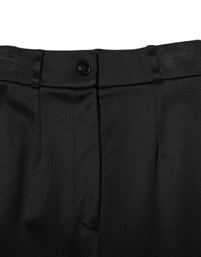 Dolce & Gabbana Black Nylon High Waist Skinny Leggings Pants