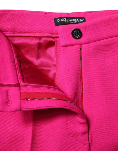 Dolce & Gabbana Fuchsia Pink HighWaist Tapered Trouser Pants