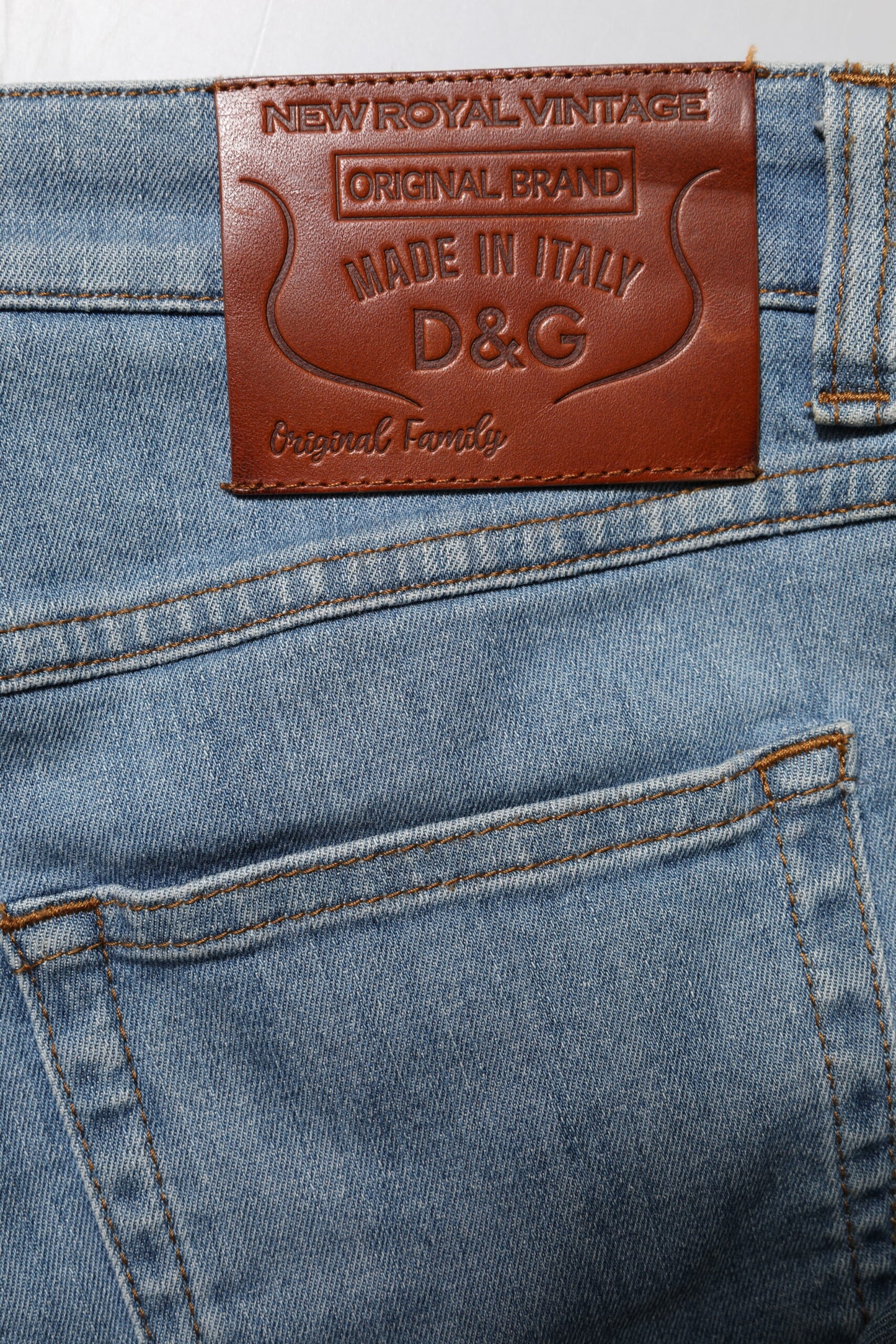 Dolce & Gabbana Blue Cotton PRETTY MidWaist Skinny Denim Jeans