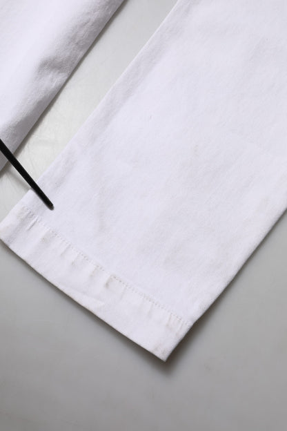 Dolce & Gabbana White Floral Embroidery GIRLY Denim Jeans