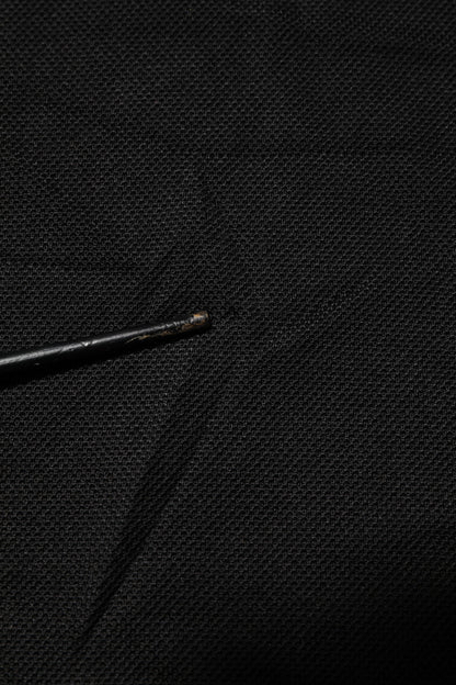 Dolce & Gabbana Black DG Silk Vneck Collared Men Polo T-shirt