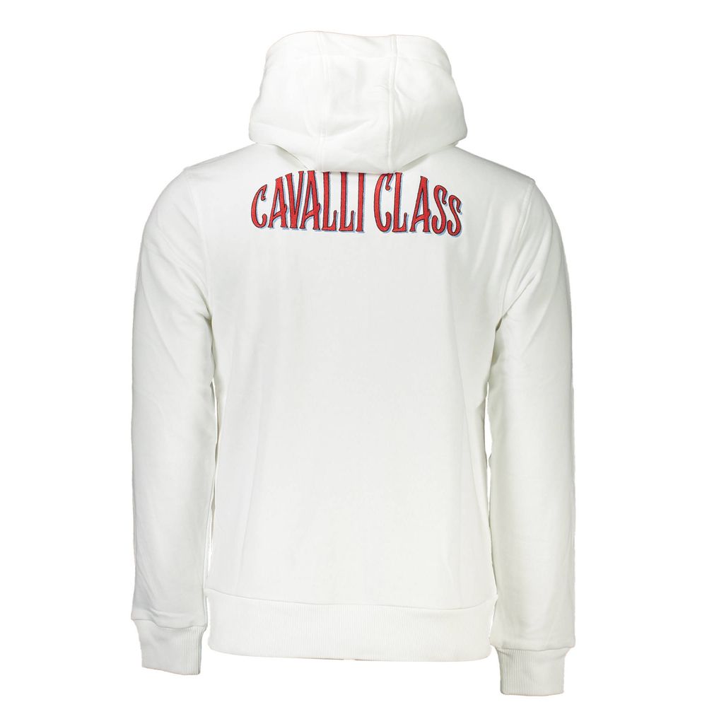 Cavalli Class White Cotton Sweater