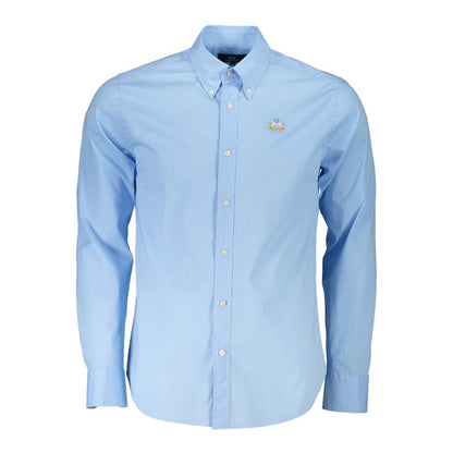 La Martina Blue Cotton Shirt