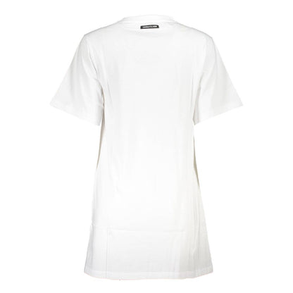 Cavalli Class White Cotton Dress