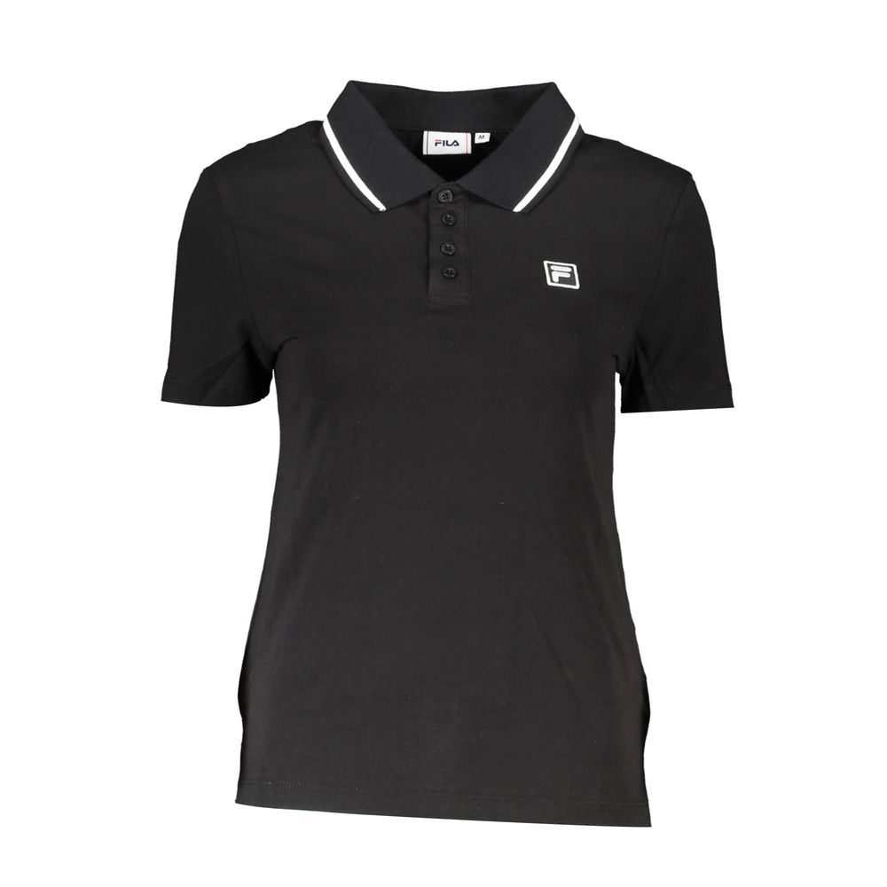 Fila Black Cotton Polo Shirt