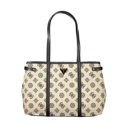 Guess Jeans Beige Cotton Handbag