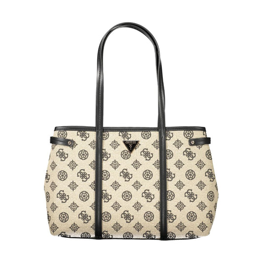 Guess Jeans Beige Cotton Handbag