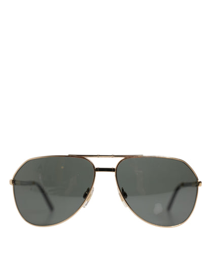 Dolce & Gabbana Gold DG2106K Pilot Frame Tinted Lens Polarized Sunglasses